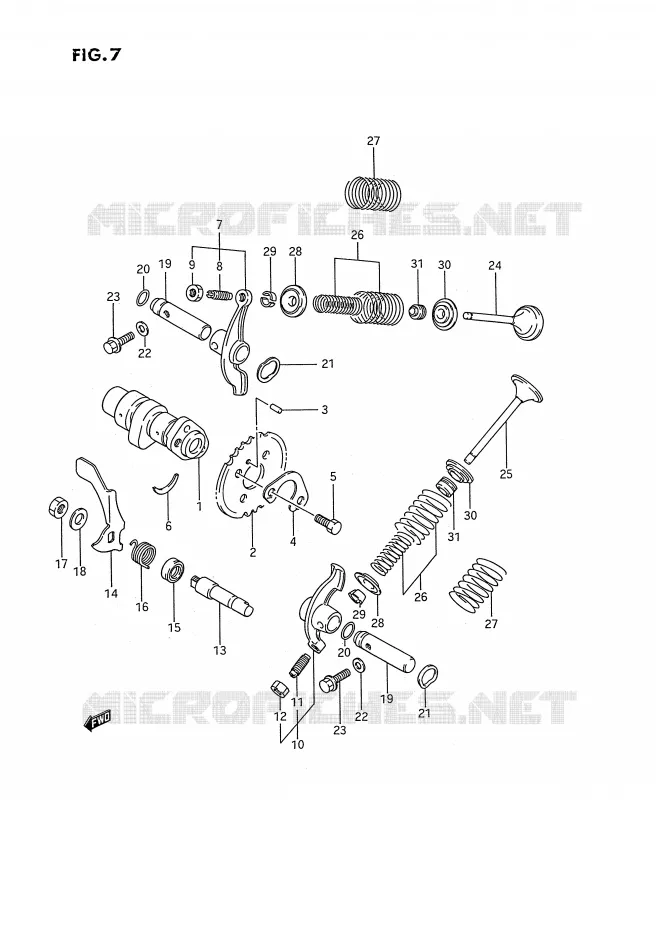 NOKKENAS - VALVES Suzuki QUAD 250 KINGQUAD 1993  LT-F4WDP(E2)