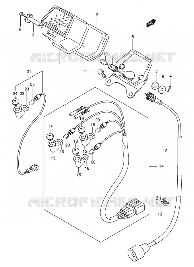 SNELHEIDSMETER (MODELE K3/K4) Suzuki QUAD 400 EIGER 2003  LT-F400FK3(P24)