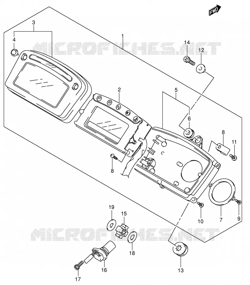 SNELHEIDSMETER (MODELE K4/K5) Suzuki QUAD 500 VINSON 2007  LT-F500FK7(P28/P33)