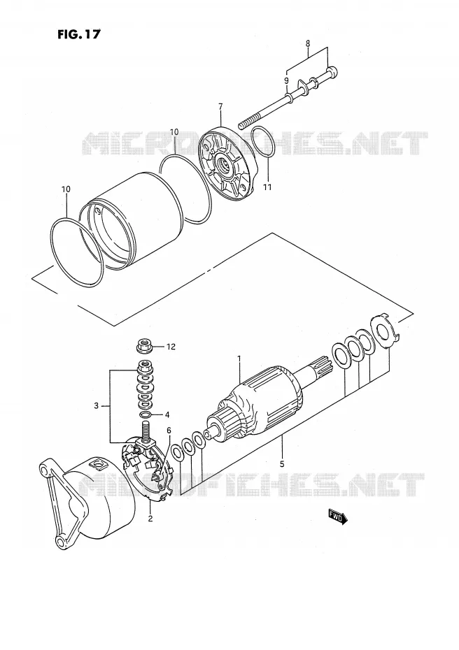 STARTMOTOR Suzuki QUAD 160 OZARK 1992  LT-F160N(P2)