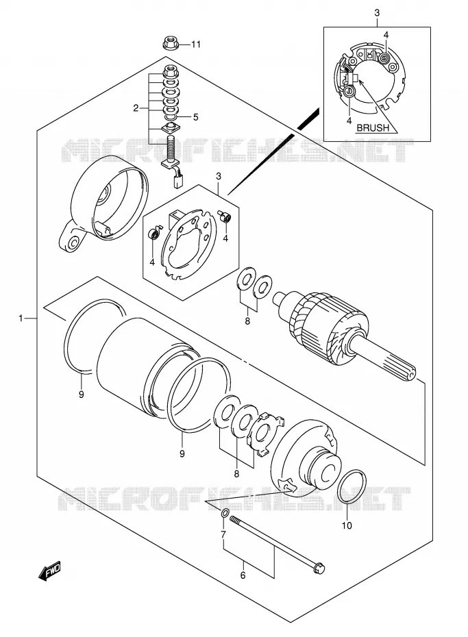 STARTMOTOR Suzuki QUAD 160 OZARK 2007  LT-F160K7(P24)