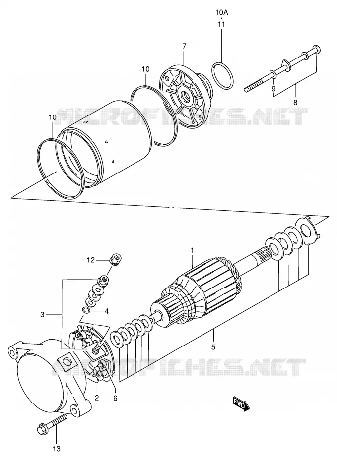 STARTMOTOR Suzuki QUAD 250 KINGQUAD 1997  LT-F4WDV(E28)