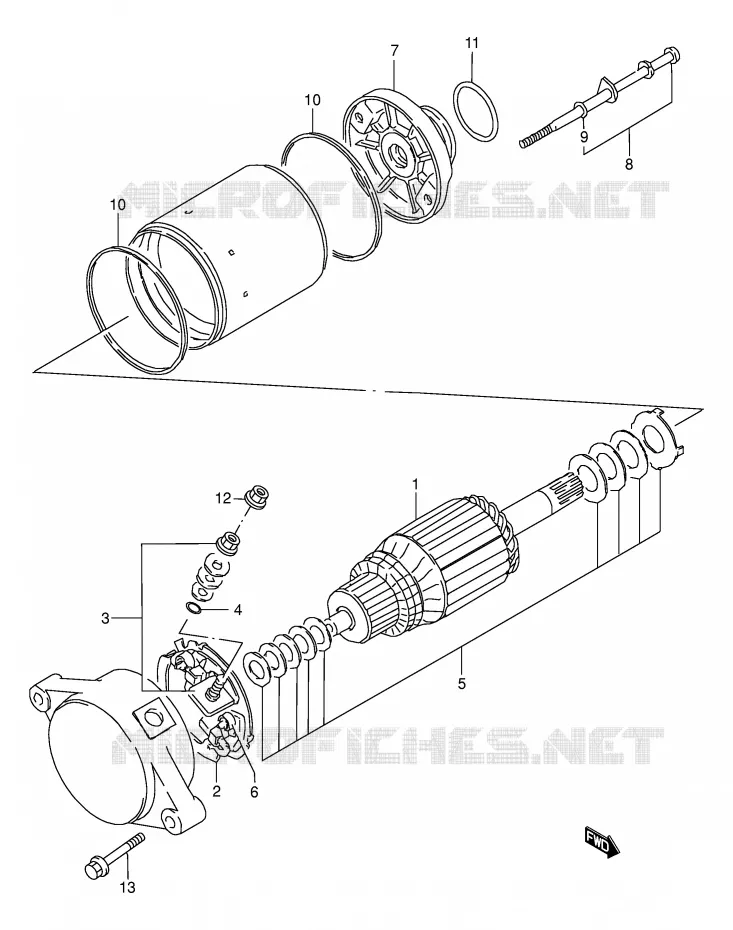 STARTMOTOR Suzuki QUAD 250 KINGQUAD 1998  LT-F4WDW(E17)