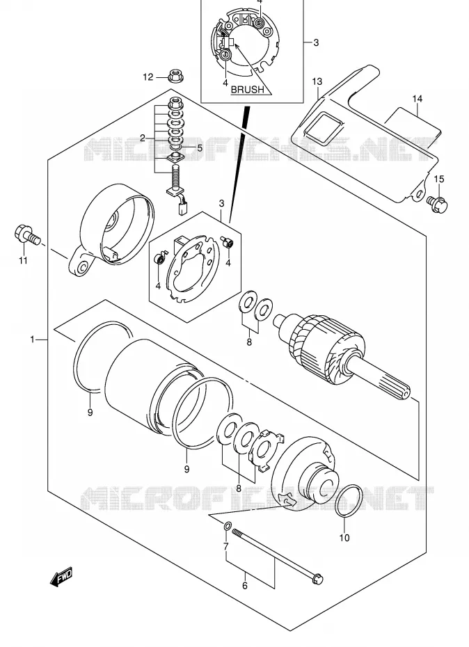 STARTMOTOR Suzuki QUAD 250 OZARK 2003  LT-F250K3(E17)