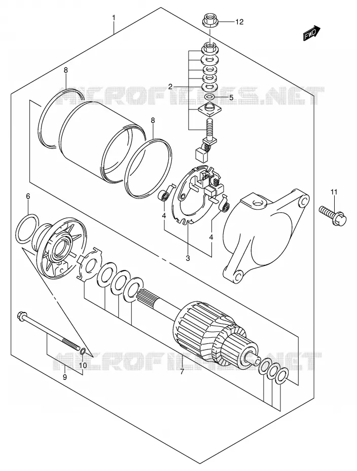 STARTMOTOR Suzuki QUAD 400 EIGER 2003  LT-A400FK3(P24)