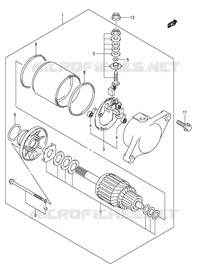 STARTMOTOR Suzuki QUAD 400 EIGER 2005  LT-F400K5(P3/P28)
