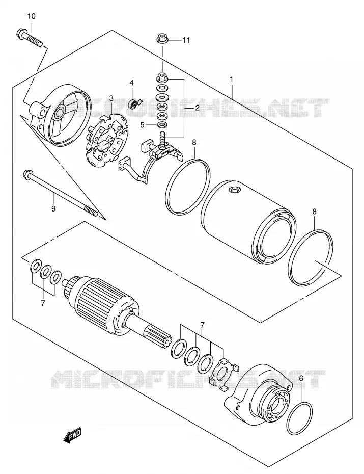STARTMOTOR Suzuki QUAD 500 VINSON 2006  LT-F500FK6(P24)