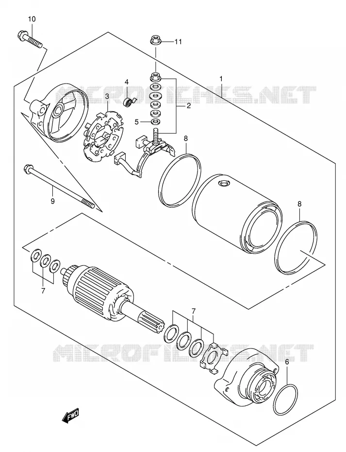 STARTMOTOR Suzuki QUAD 500 VINSON 2007  LT-A500FK7(P24)