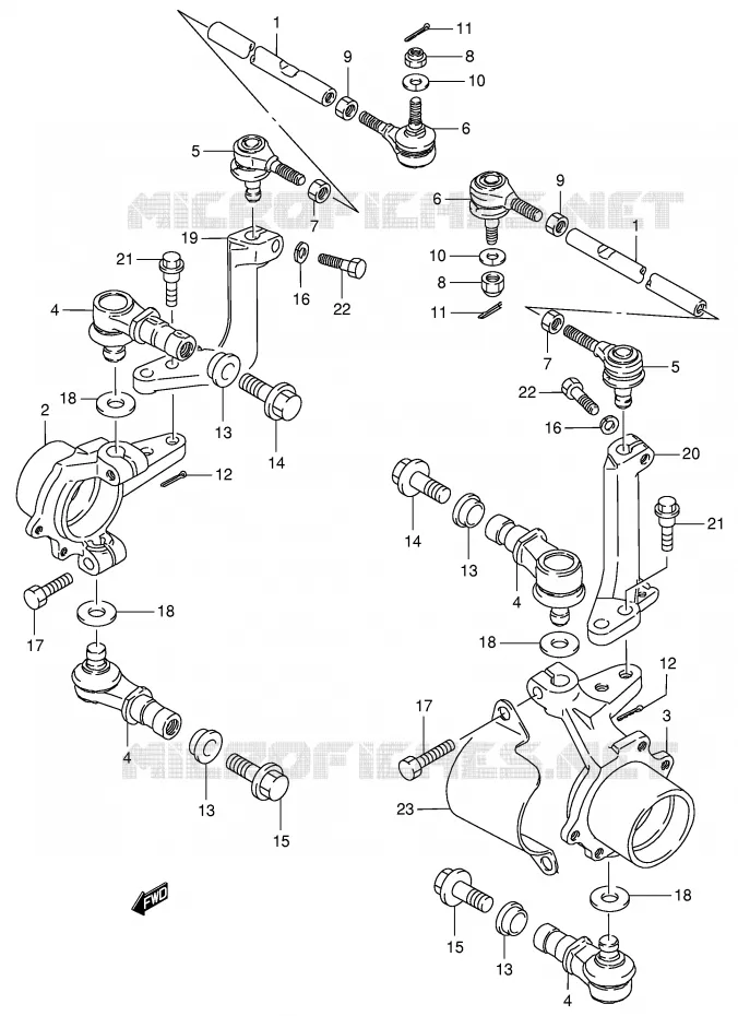 STUURINRICHTINGS - HUB Suzuki QUAD 250 KINGQUAD 1996  LT-F4WDT(E28)