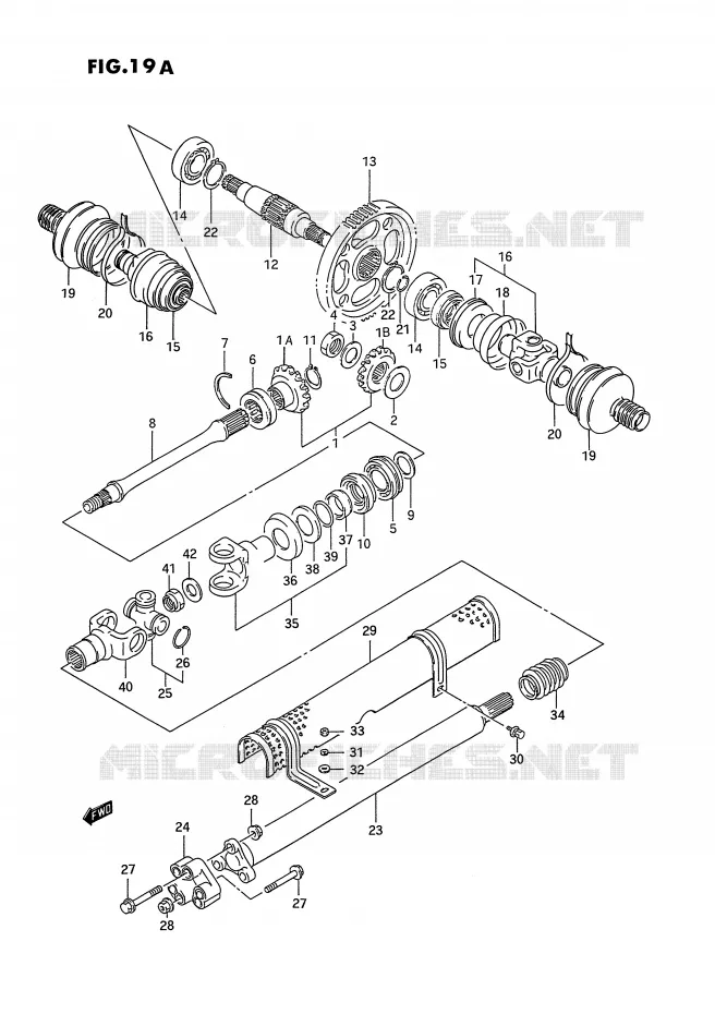AANDRIJFAS (MODELE R/S) Suzuki QUAD 300 KINGQUAD 1991  LT-F4WDXM(E2)