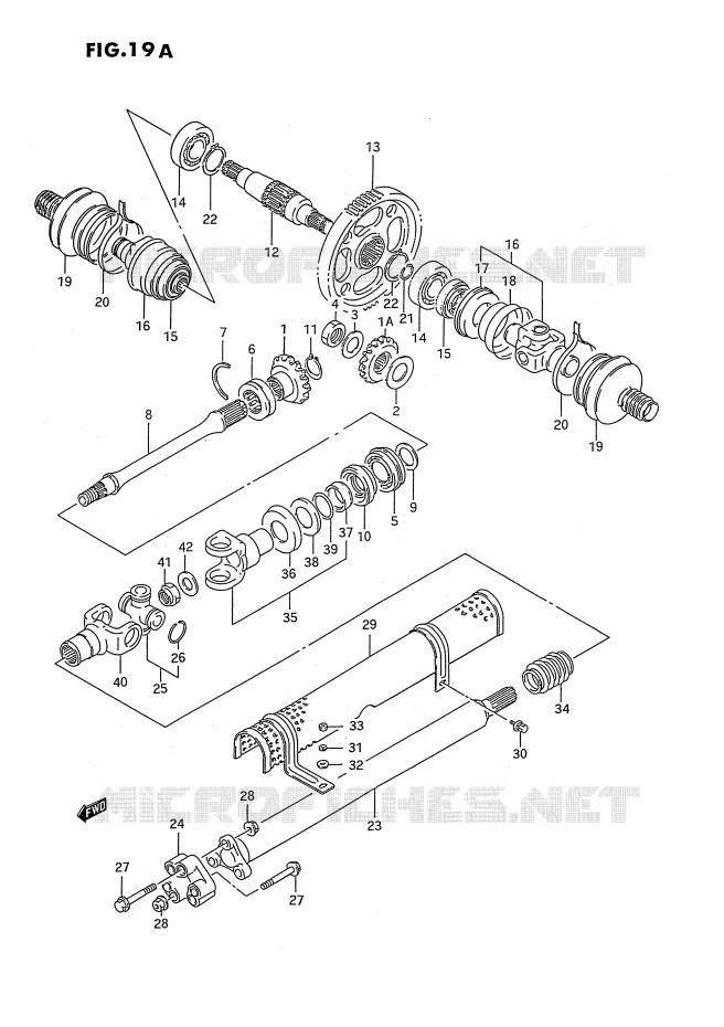 AANDRIJFAS (MODELE S) Suzuki QUAD 300 KINGQUAD 1993  LT-F4WDXP(E3)