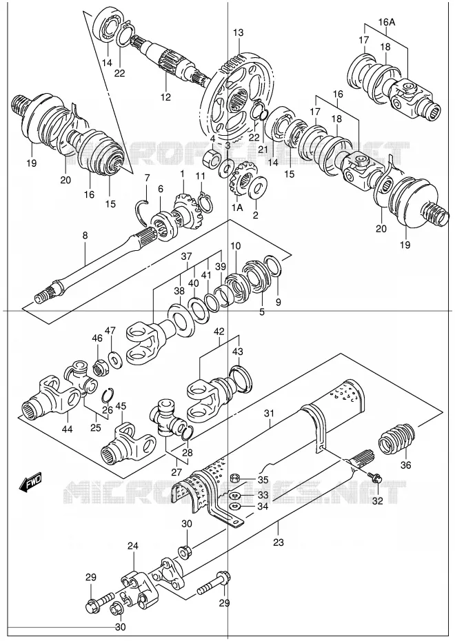 AANDRIJFAS Suzuki QUAD 300 KINGQUAD 2002  LT-F300FK2(E24)