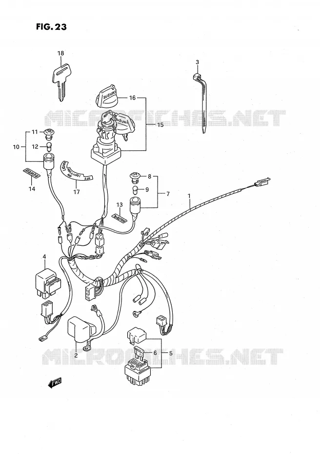 BEDRADING Suzuki QUAD 160 OZARK 1995  LT-F160S(P28)