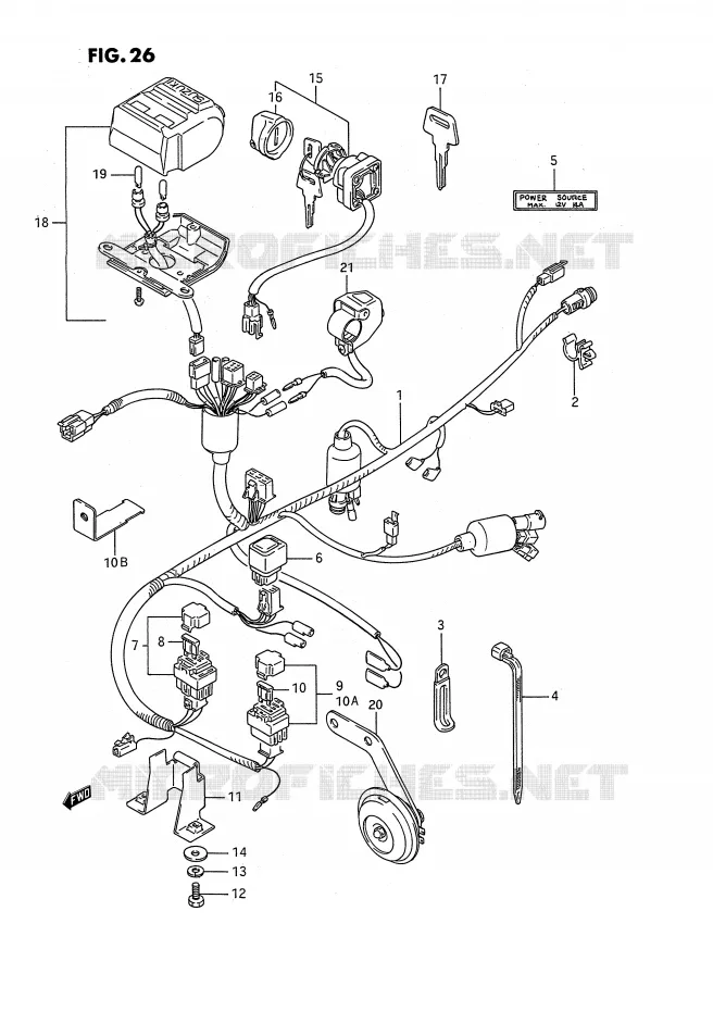 BEDRADING Suzuki QUAD 250 OZARK 1993  LT-F250P(E2)