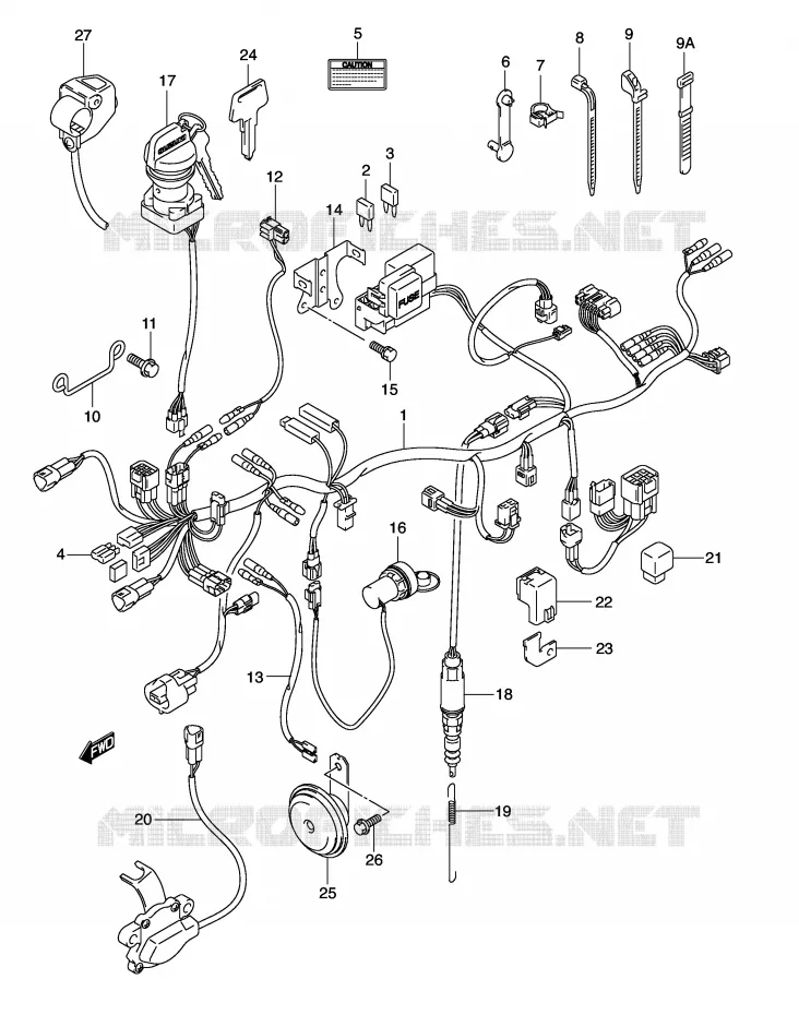 BEDRADING Suzuki QUAD 400 EIGER 2002  LT-F400K2(E24)