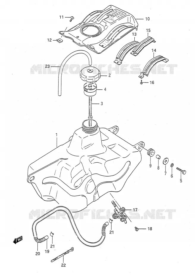 BENZINETANK Suzuki QUAD 300 KINGQUAD 1993  LT-F4WDXP(E28)