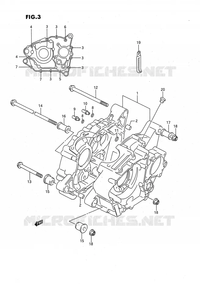 CASING Suzuki QUAD 160 OZARK 1993  LT-F160P(P28)