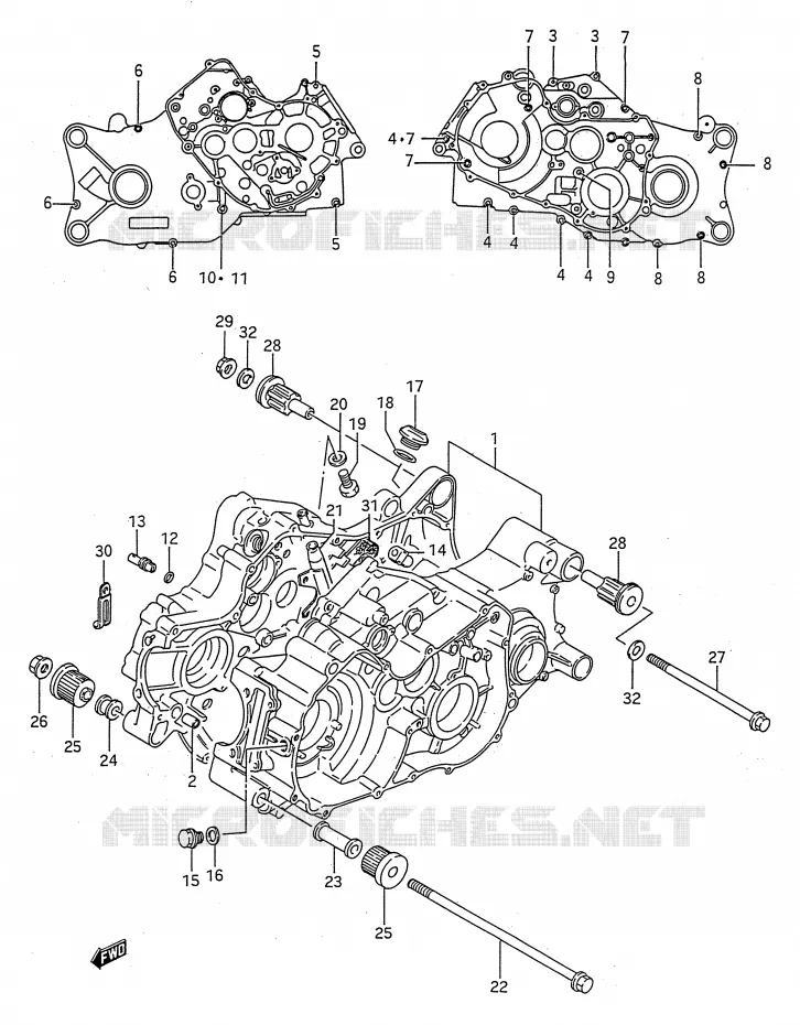 CASING Suzuki QUAD 250 KINGQUAD 1990  LT-F4WDL(E28)