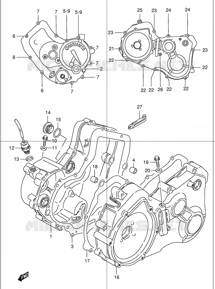 CASING Suzuki QUAD 250 OZARK 2001  LT-F250K1(E24)