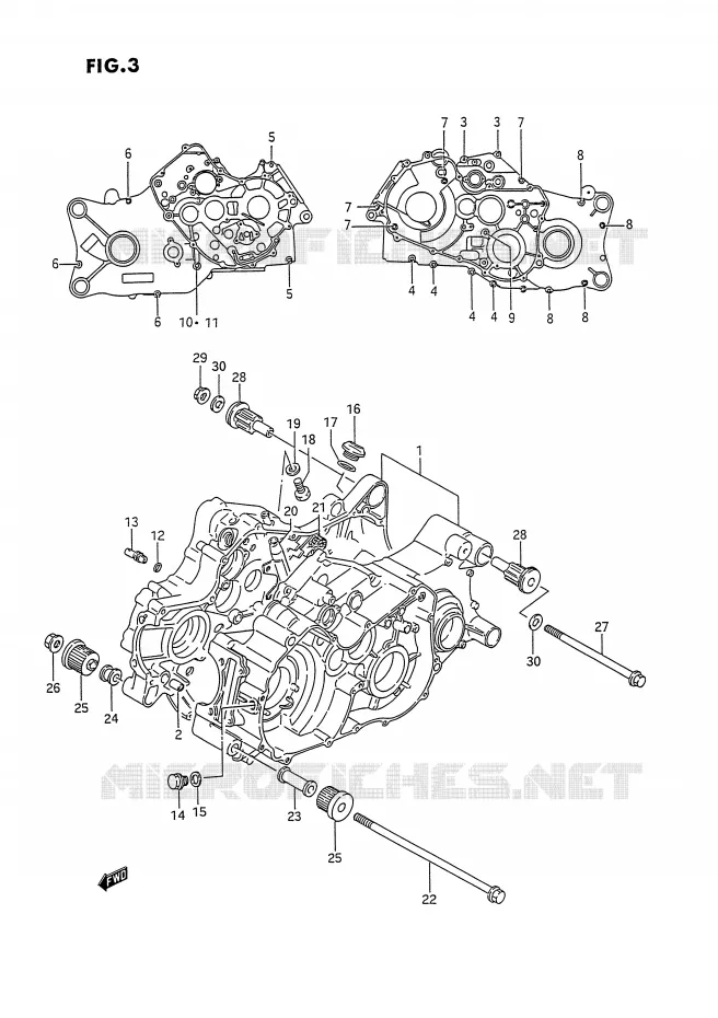 CASING Suzuki QUAD 300 KINGQUAD 1993  LT-F4WDXP(E2)