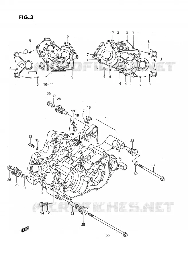 CASING Suzuki QUAD 300 KINGQUAD 1993  LT-F4WDXP(E3)