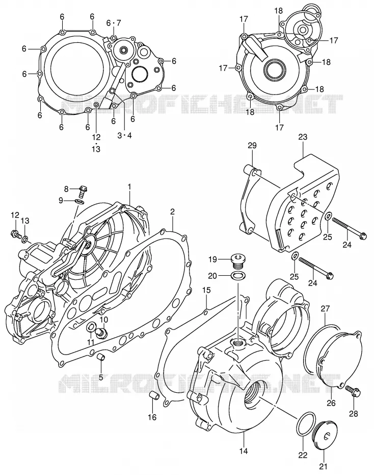 CASING Suzuki QUAD 400 QUADSPORT 2004  LT-Z400ZK4(E3/E28)