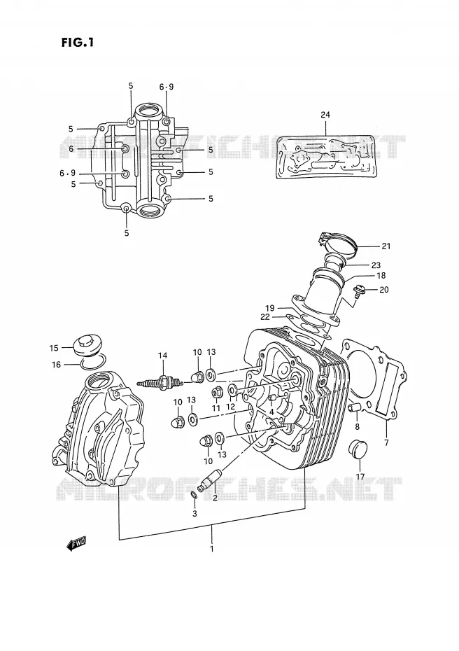 CILINDERKOP Suzuki QUAD 300 KINGQUAD 1993  LT-F4WDXP(E2)