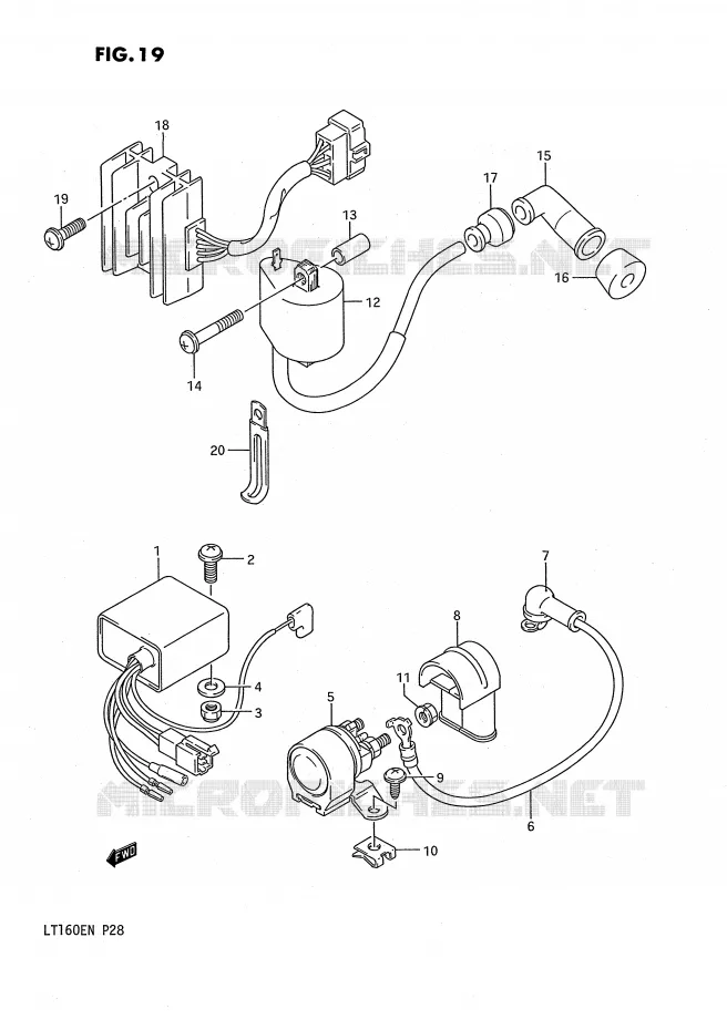 ELEKTRISCH Suzuki QUAD 160 QUADRUNNER 1990  LT160EL(P28)