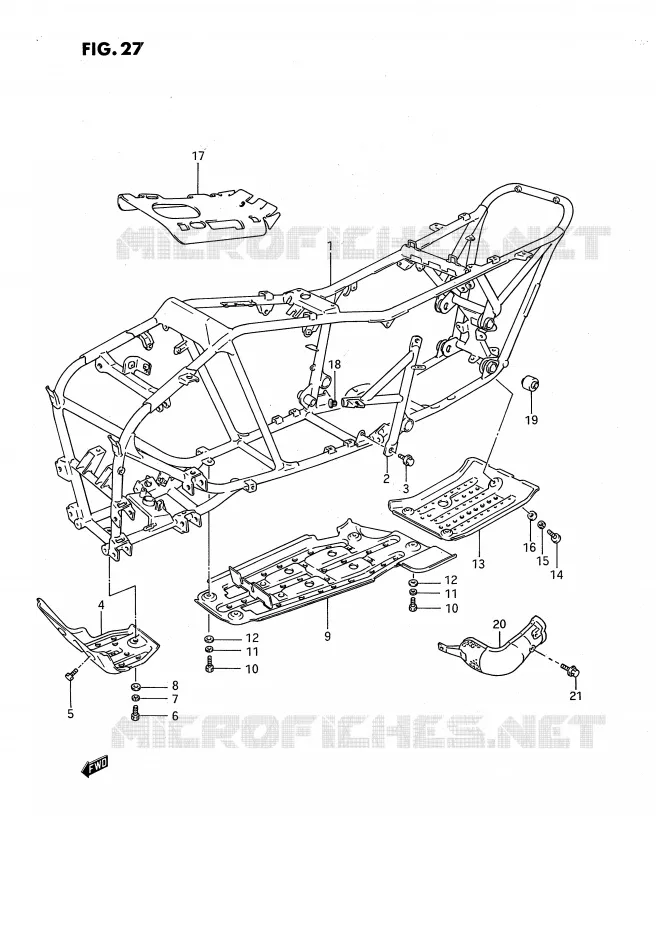 FRAME Suzuki QUAD 250 OZARK 1993  LT-F250P(E3)