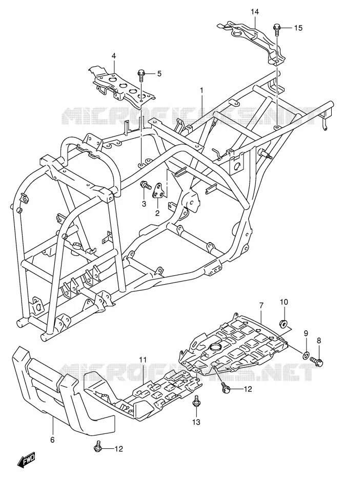 FRAME Suzuki QUAD 400 EIGER 2007  LT-F400K7(P24)