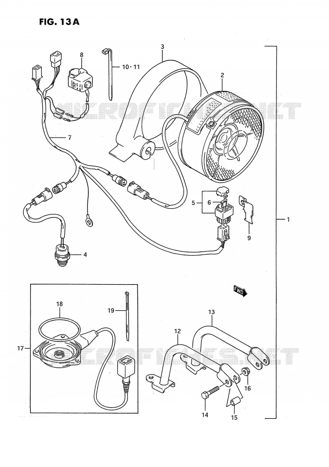 KOELVENTILATOR (MODELE J/K/L/M:OPTIONNEL) Suzuki QUAD 250 OZARK 1990  LT-F250L(E3)