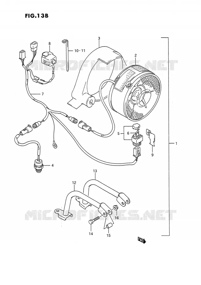 KOELVENTILATOR (MODELE J/K/L OPTIONNEL) Suzuki QUAD 250 OZARK 1989  LT-F250K(E2)