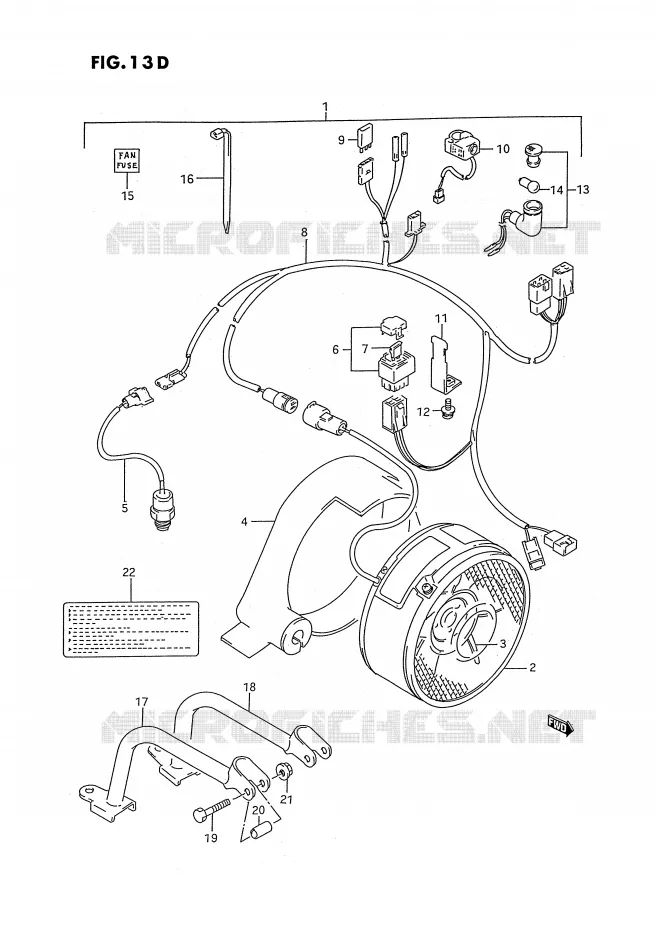 KOELVENTILATOR (MODELE T:OPTIONNEL) Suzuki QUAD 250 OZARK 1996  LT-F250T(E2)