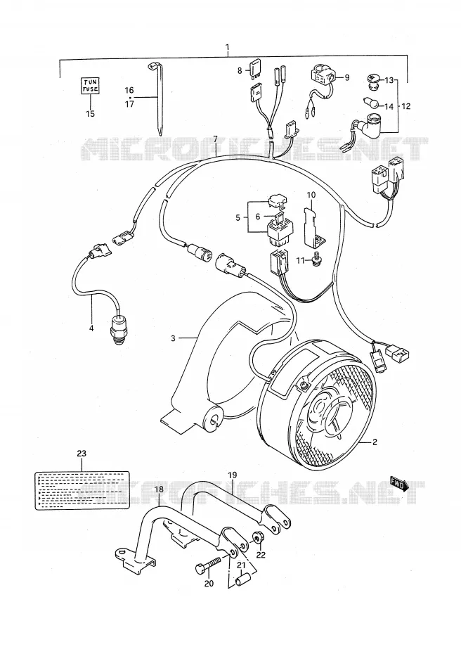 KOELVENTILATOR (OPTIONNEL) Suzuki QUAD 300 KINGQUAD 1993  LT-F4WDXP(E28)