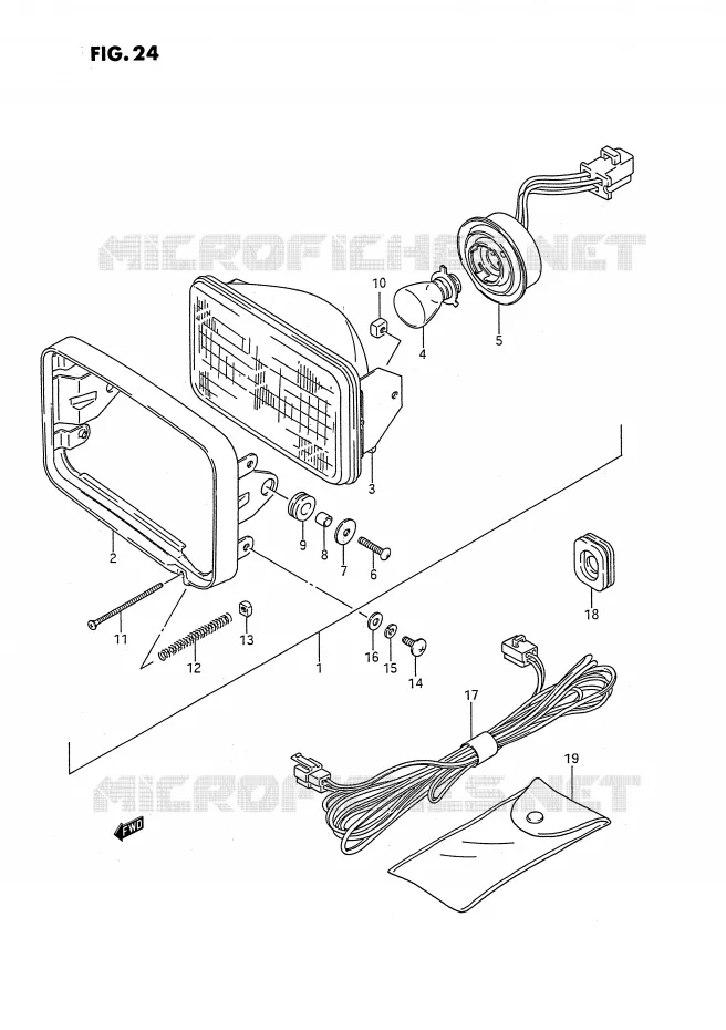 KOPLAMP Suzuki QUAD 250 OZARK 1996  LT-F250T(E2)