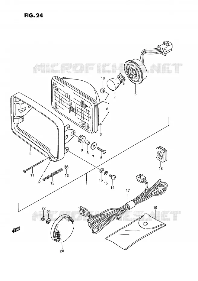 KOPLAMP Suzuki QUAD 250 OZARK 1996  LT-F250T(E28)