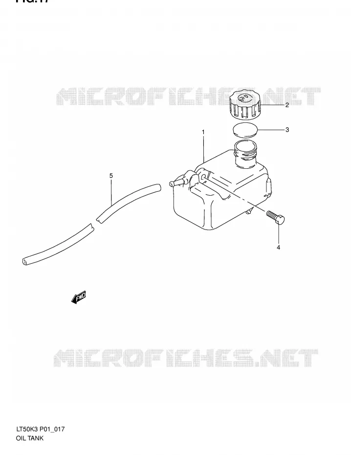 OLIE TANK Suzuki QUAD 50 MINIQUAD-SPORT 2003  LT50K3(P1)