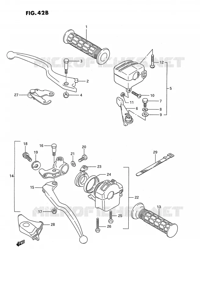 SCHAKELAARS (MODELE H/J/K/L/M/N/P/R E2) Suzuki QUAD 250 KINGQUAD 1995  LT-F4WDS(E2)