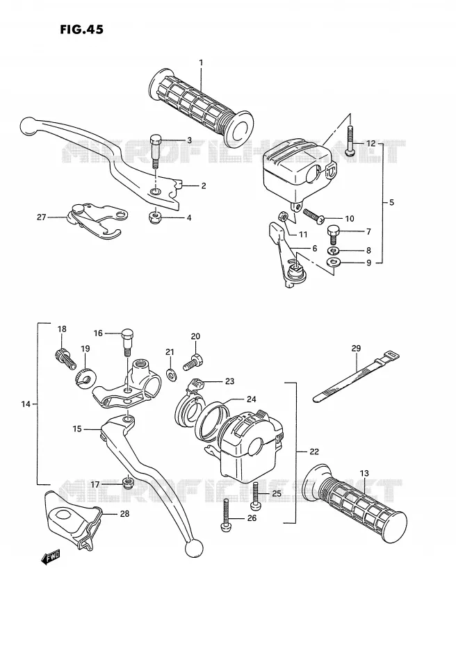 SCHAKELAARS (MODELE M/N/P/R E2) Suzuki QUAD 300 KINGQUAD 1992  LT-F4WDXN(E2)