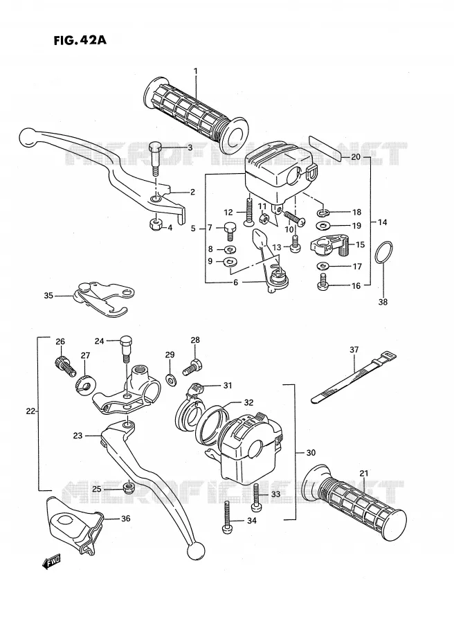 SCHAKELAARS (MODELE S E17,E24) Suzuki QUAD 250 KINGQUAD 1990  LT-F4WDL(E2)