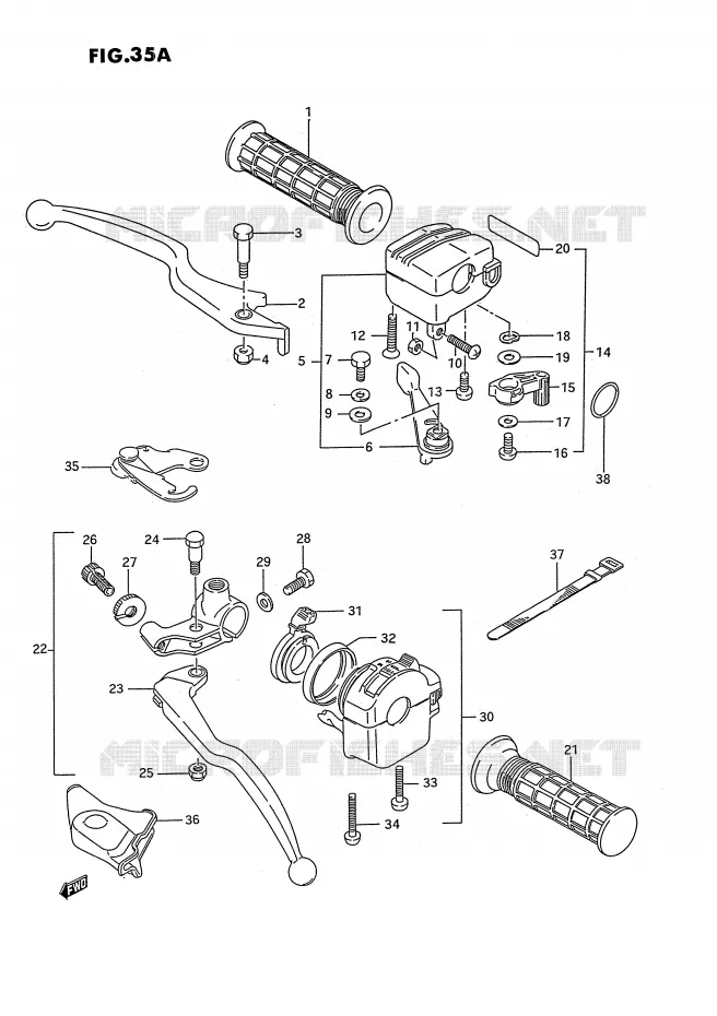 SCHAKELAARS (MODELE S/T E24) Suzuki QUAD 250 OZARK 1988  LT-F250J(E2)