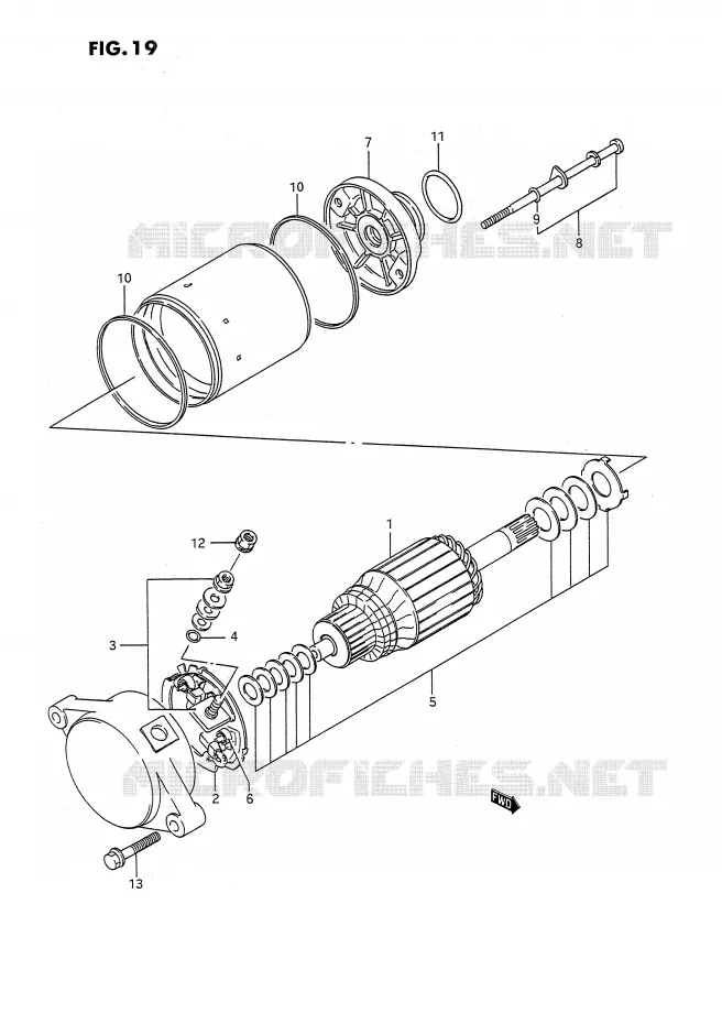 STARTMOTOR Suzuki QUAD 250 OZARK 1991  LT-F250M(E2)