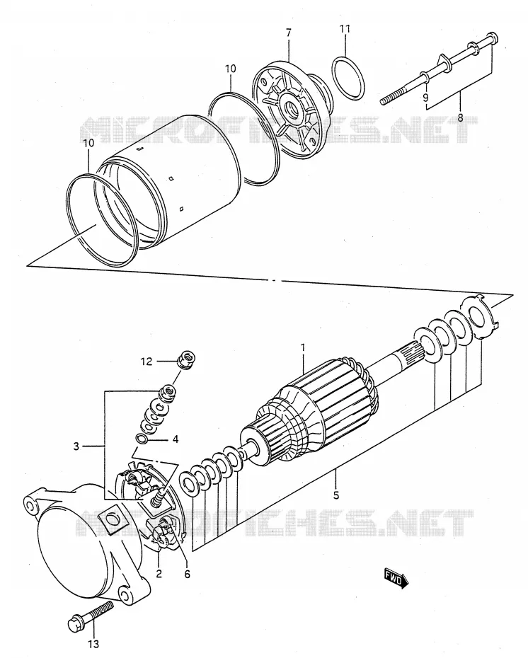 STARTMOTOR Suzuki QUAD 300 KINGQUAD 1992  LT-F4WDXN(E28)