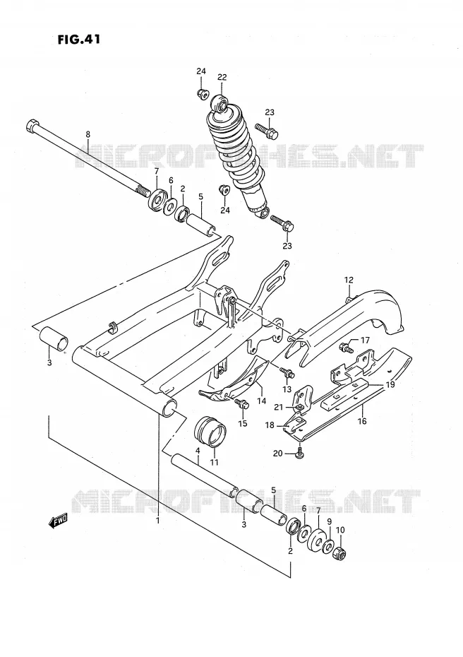 SWINGARM Suzuki QUAD 160 OZARK 1990  LT-F160L(P3)