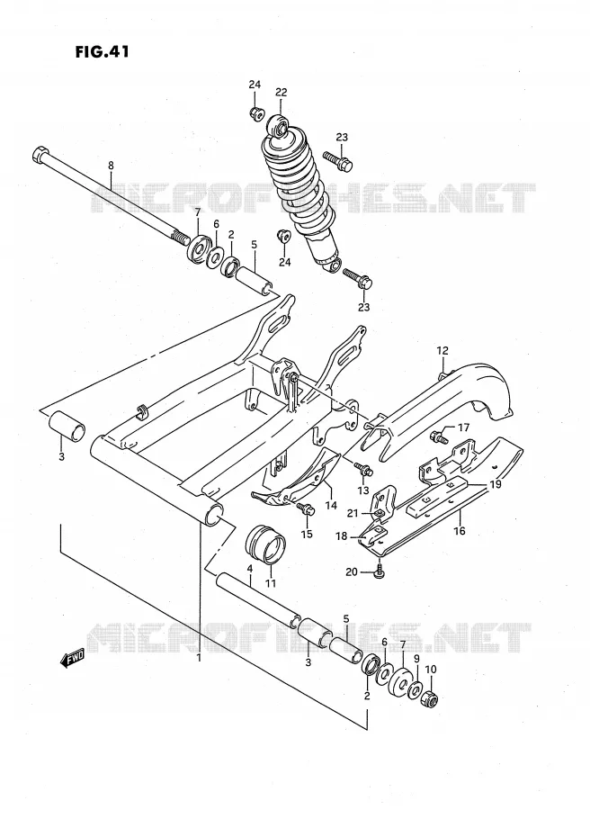 SWINGARM Suzuki QUAD 160 OZARK 1991  LT-F160M(P28)