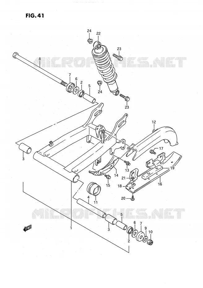 SWINGARM Suzuki QUAD 160 OZARK 1992  LT-F160N(P2)