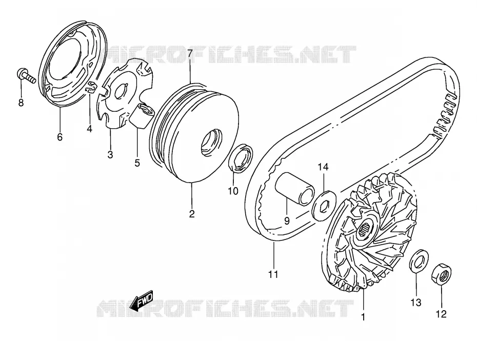 TRANSMISSION (1) Suzuki QUAD 80 QUADSPORT 2000  LT80Y(P3/P28)