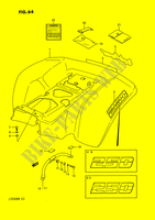 ACHTERSPATBORD (MODELE H/J/K/L) voor Suzuki QUADRACER 250 1991