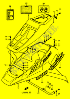 FRONT FENDER (MODELE H/J) voor Suzuki QUADRACER 500 1987