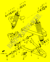 SCHOKDEMPER   VORKBEEN (MODELE J/K/L) voor Suzuki QUADRACER 500 1989